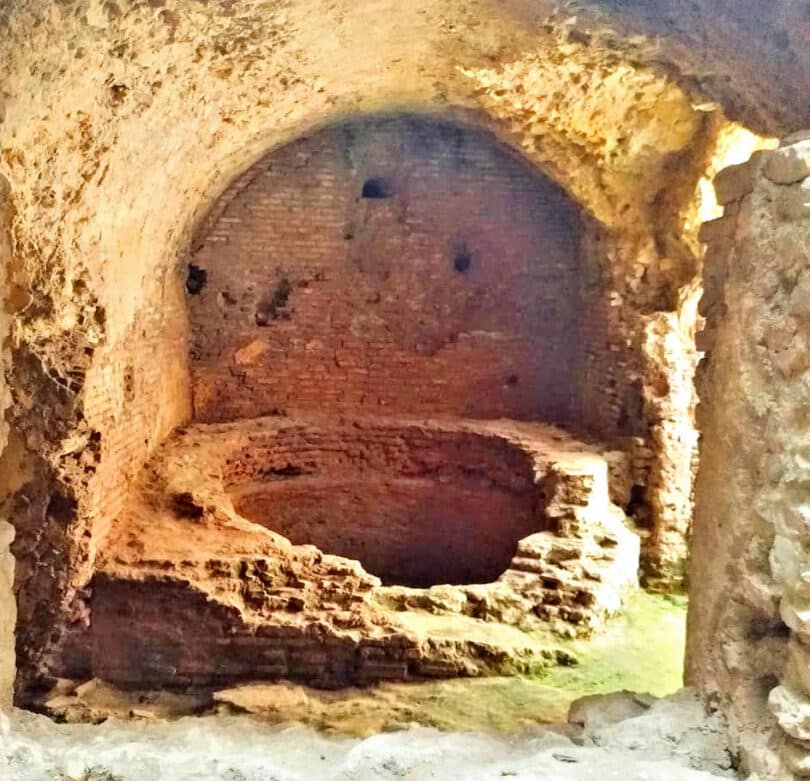 The oven of a bakery of the second century AD.