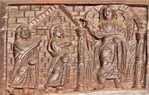 Detail from carved wooden door of Santa Sabina (2)