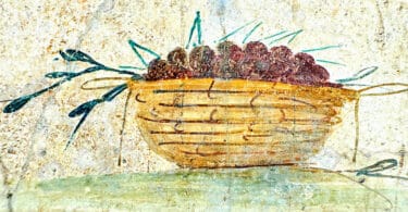 Fresco of a fruit, 5th. c. A.D, Rome, Italy, National Roman Museum
