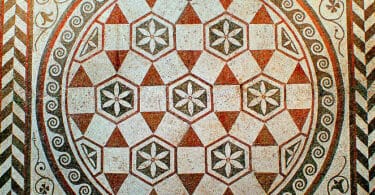Geometric floor mosaic ,1st century AD. National Roman Museum, Rome, Italy