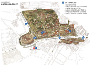 Colosseum Entrances - Map